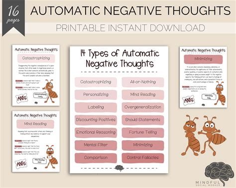 Image result for Automatic Negative Thinking Examples PDF