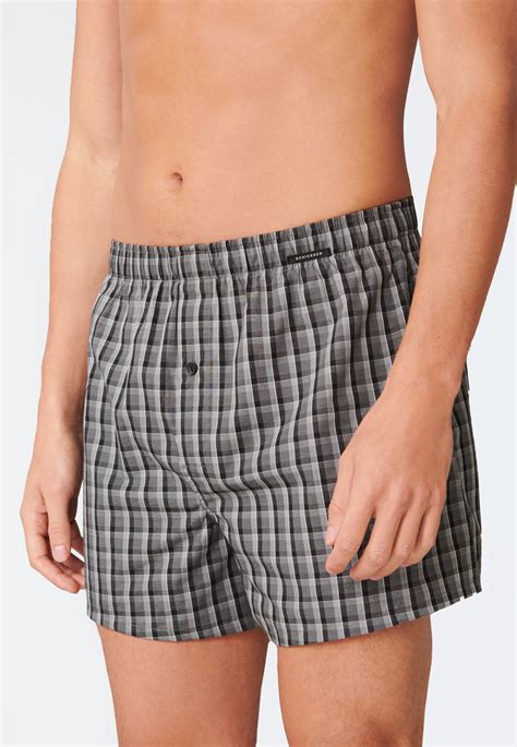 Boxer shorts 2-pack woven fabric black checked - Boxershorts Multipack ...