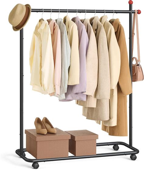 Amazon.com: SONGMICS HOME Clothes Rack, Clothing Rack on Wheels ...