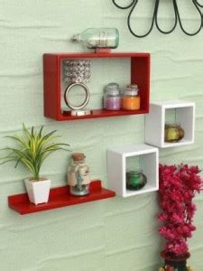 AR SABRI SHOPEE Wall Shelf Cube Shape Shelves Wall Hanging , Mounted ...