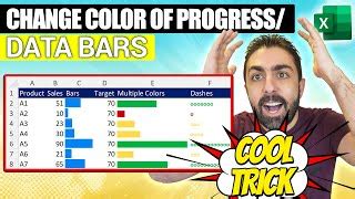 Image result for Excel Conditional Formatting Custom Progress Bar