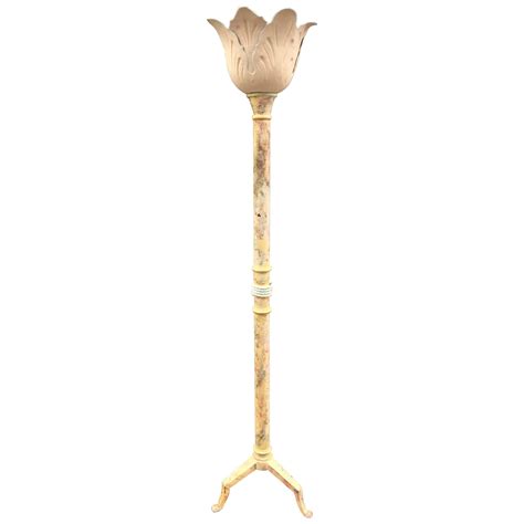 Plaster Floor Lamp in Foliate Motif at 1stDibs