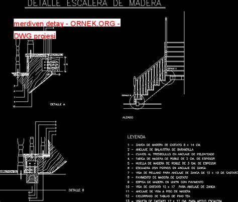 merdiven detay dwg projesi - Autocad Projeler
