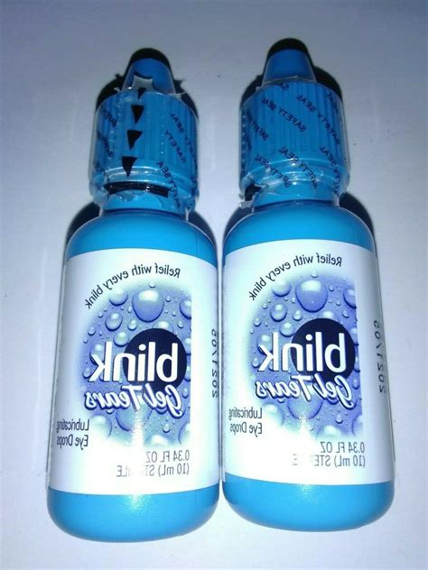 2 Blink GEL TEARS Lubricating Eye Drops 10mL