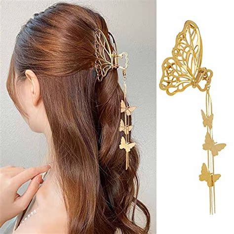 KRELIN Korean Style Butterfly Tussle Hair Clutcher Non Slip Strong Hold ...