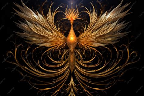 Premium AI Image | Gilded phoenixes symbols of rebirth and resurrection ...