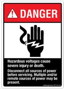 Safety Sign Store Danger: Hazardous Voltage Emergency Sign Price in ...