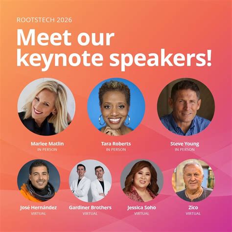 RootsTech 2026 Keynote Speakers – Journey Through the Generations