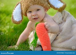 Image result for Cute Baby Bunny with Carrot