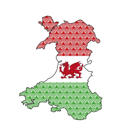 Wales Flag Map