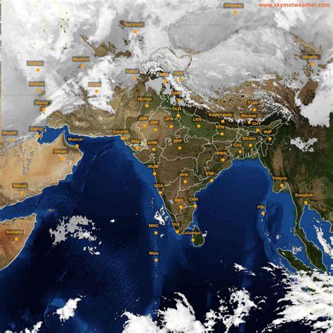 Live INSAT-3D Satellite Image India: Cloud & Rain Animation (2025) | Skymet