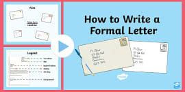 WAGOLL Formal Letter Writing Sample (teacher made)