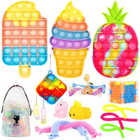 Buy iTechjoy Pop Fidget Toy Pack,Push Popping It Bubble Popping Sensory ...