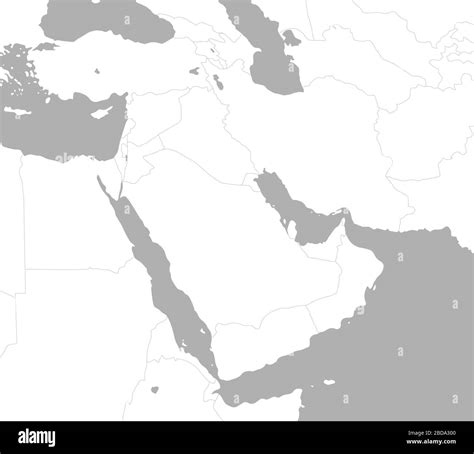 Blank Map Of Middle East With Physical Features