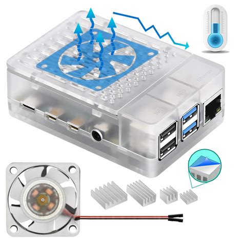 Amazon.in: Buy Raspberry Pi 4 Case, iUniker Raspberry Pi 4 Fan ABS Case ...