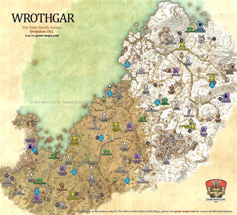 Wrothgar Map - The Elder Scrolls Online: Orsinium DLC (ESO)
