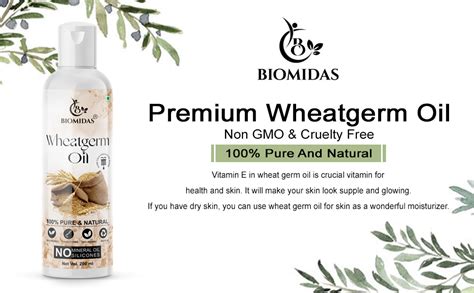 Buy Biomidas 100% Pure & Natural Cold Pressed Wheat Germ Oil With Anti ...