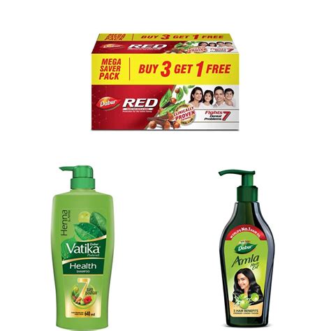 Dabur Red Paste - India's No.1 Ayurvedic Paste,800g (200gm*4) & Vatika ...