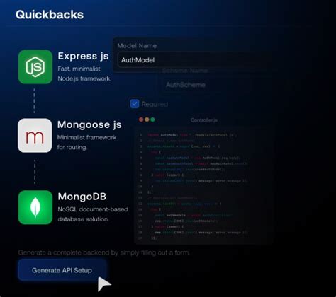 Backend Generator Tools : Quickbacks