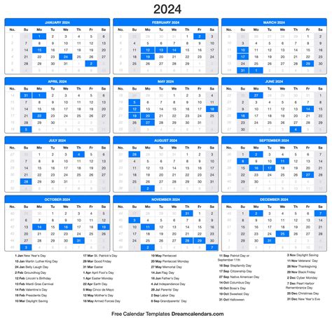 Usa Calendar 2024 - Calendar 2024 Ireland Printable
