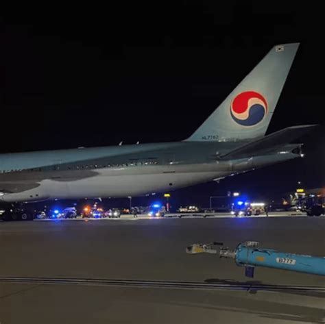 韩国一客机起飞滑跑时撞机