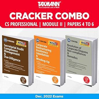 Buy Taxmann's CRACKER COMBO for CS Professional Dec. 2022 Exams ...