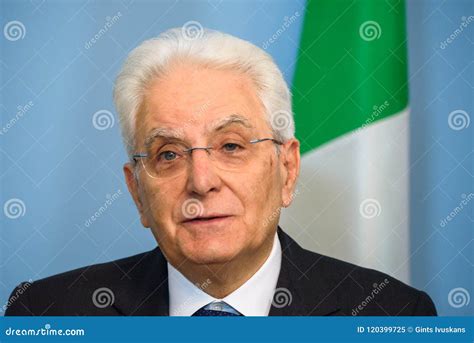 President of Italy Sergio Mattarella Editorial Image - Image of latvian ...