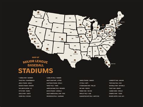 Printable Map Of Mlb Stadiums - Free Printable Maps