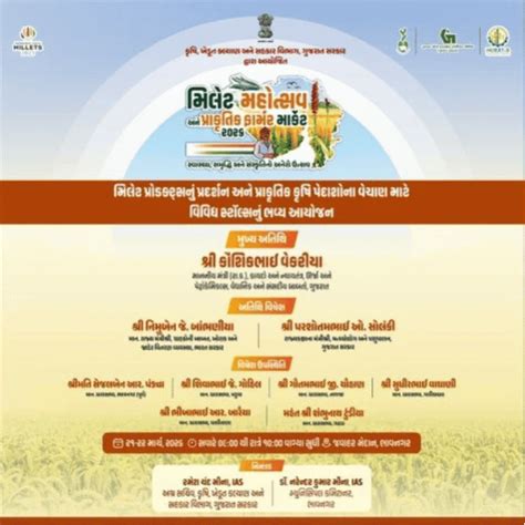Millet Expo Controversy: Jitu Vaghanis Photo Missing, Nimuben ...