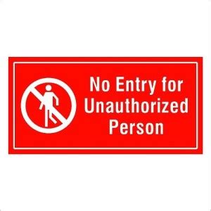 ACROPLAST No Entry For Unauthorized Person Emergency Sign Price in ...