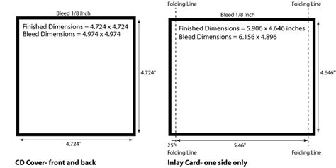 CD Cover Size Specifications