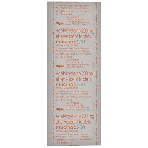 Mucinac 200 - Strip of 10 Tablets : Amazon.in: Health & Personal Care