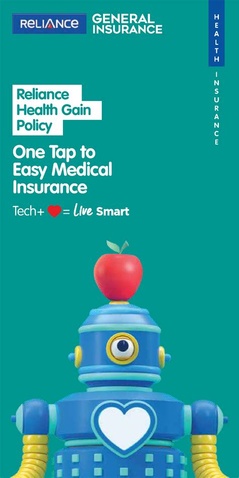 Reliance Health Gain Policy-Brochure - Te ch+ = ####### H E A L T H I N ...