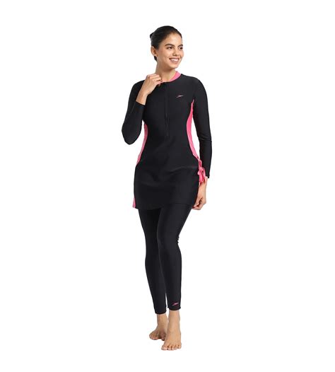 Buy Speedo Two Piece Full Body Suit Black-Fandango-Pink Swimwear Online ...
