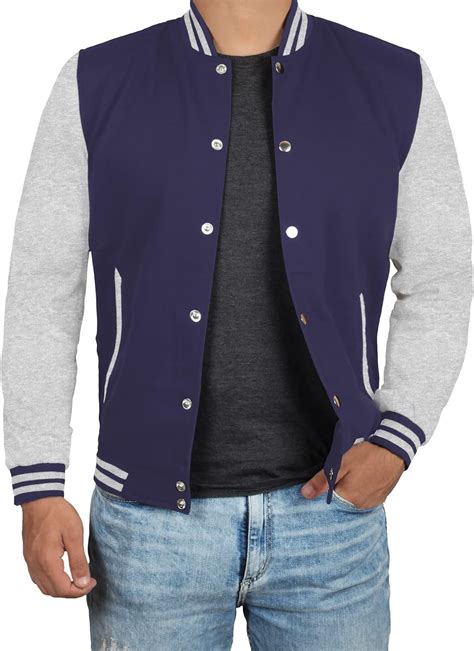 Buy Decrum Varsity Jacket Men - High School Letterman Bomber Style ...