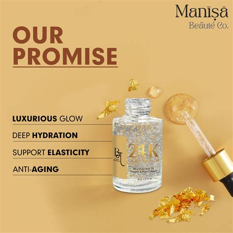 24K Gold Serum With Vitamin C, Hyaluronic Acid & Plant Collagen - 30ML ...