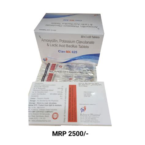 CLAV MX-625 (10*1*10) Tablets Rabnew Pharma