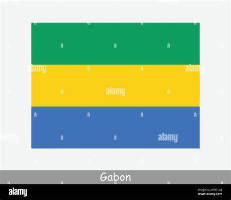 National Flag of Gabon. Gabonaise Country Flag. Gabonese Republic ...
