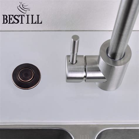 BESTILL Sink Top Garbage Disposal Air Switch Kit with Single Outlet,Oil ...