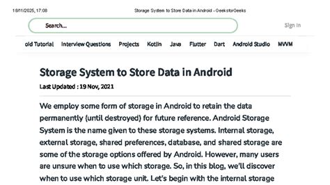 17:08 Storage System in Android: Understanding Data Storage Options ...