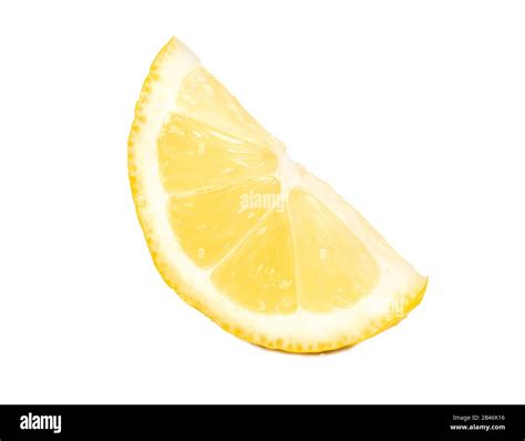 Beautiful lemon slice isolated on white background Stock Photo - Alamy