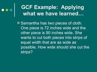 Image result for Examples of GCF Problem Solving