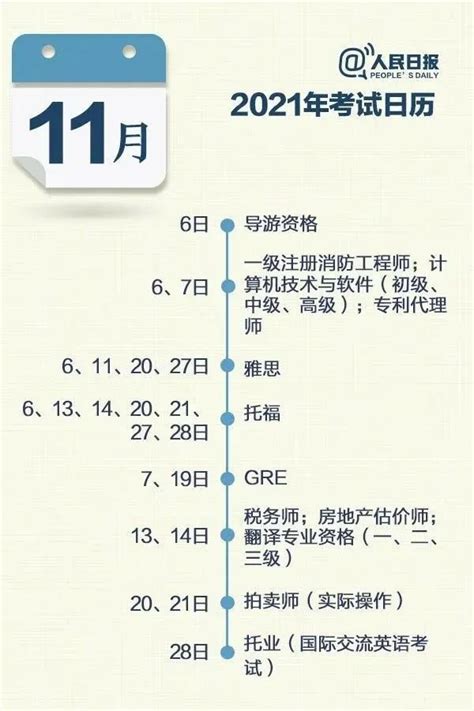 2021年各类考试时间安排（3月-12月）- 天津本地宝