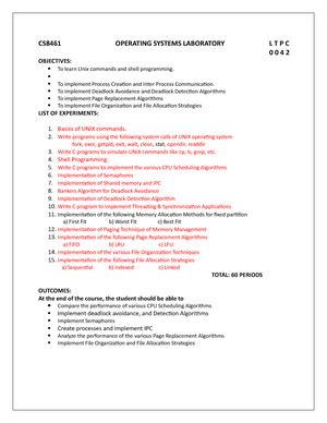 OS-LAB - Os lab manual - OPERATING SYSTEM LAB MANUAL Ex:1 BASICS OF ...