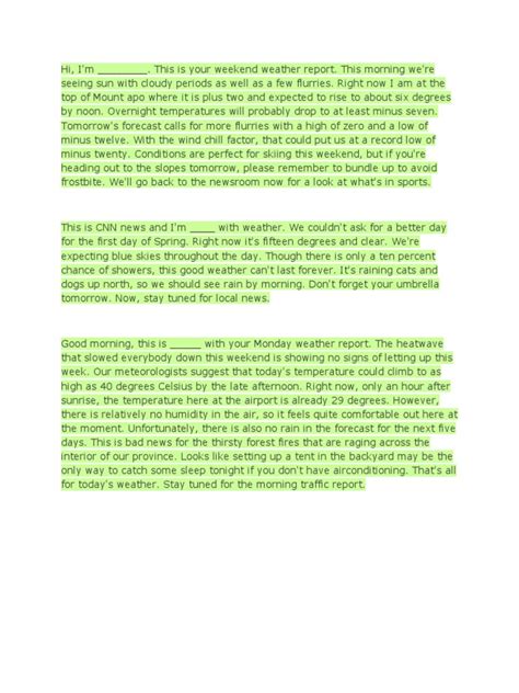 Weather Report Introduction 的图像结果