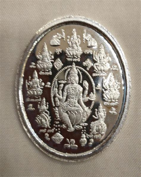 Ashta Lakshmi Silver Coin - Angie Homes Silverware – ANGIE HOMES