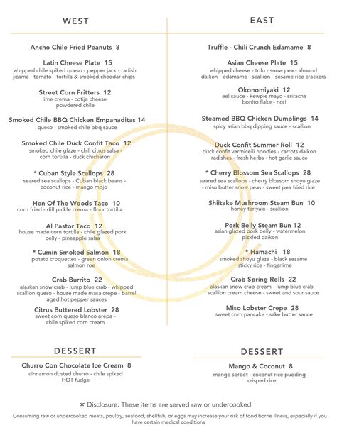 Cocktails and Dinner Menu | OROSOKO SOUND BAR