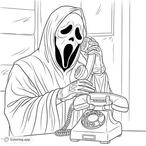 Scream Coloring Pages - Coloring.app