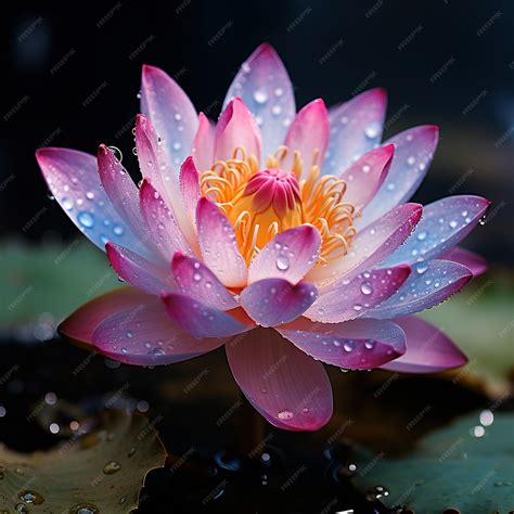 Illustration of magical real lotus flower | Premium AI-generated image