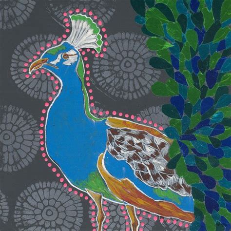 Wheatpaste Art Collective Oh My Peacock! Stretched Canvas Wall Art by ...